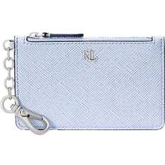 Ralph Lauren Textured Leather Zip Card Case - Cornflower Blue