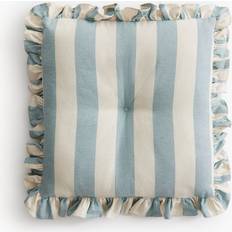 H&M Frill-Trimmed Cushion Cover Turquoise (38x38cm)