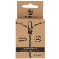 Blixtlås Zlideon Multipack 5-pack Silver Metal/Plastic