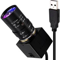 Webcam 8MP, Webcam HD 5-50 mm Manual Variable Focus Lens, IMX179 Sensor USB Camera PC Desktop/Laptop HD 2448P Zoom Camera Compatible with Mac/Windows/Linux/Android USB8MP02G-SFV (5-50)