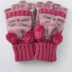 Pink Mittens John Lewis Kids' Cat Flip Top Gloves - Pink