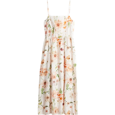 H&M Strappy Midi Dress - White/Floral
