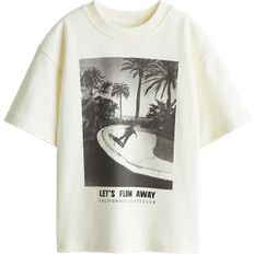 H&M Loose-Fit Printed T-shirt - White