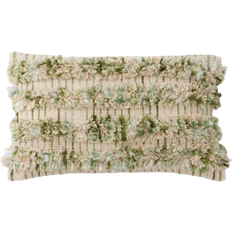 Dunelm Ava Tufted Stripe Cushion Sage Complete Decoration Pillows Green (50x30cm)