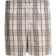 Grey - Unisex Shorts Burberry Check Cotton Shorts -