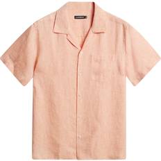 J.Lindeberg Men Shirts J.Lindeberg Elio Linen Melange Shirt - Orange