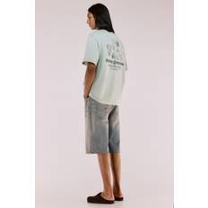 H&M Men T-shirts H&M Men Green Loose Fit Printed T-shirt - Green