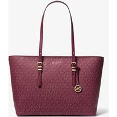 Michael Kors Purple Totes & Shopping Bags Michael Kors Large Signature Logo Leather Tote Bag - Purple