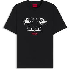 HUGO Cotton Jersey T-shirt Dobermann Print