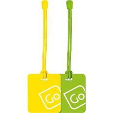 Luggage Go Travel Luggage Tags Pack of 2 Yellow/Green