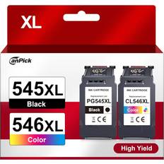 Canon pg 545xl cl 546xl CanPick PG 545 CL 546 XL PG-545XL CL-546XL Multipack Replacement for Canon Printer Cartridge 545 546 XL for Pixma MX495 TR4550 TR4551 MG2550s MG2555s TS3150 TS3151 TS3350 MG30 MG30 50 50 MG051 (1