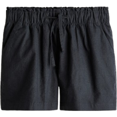 H&M Linen-Blend Shorts - Dark Grey (1213790011)