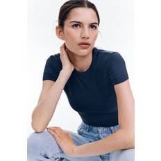 H&M Figurbetontes T-Shirt - Blau