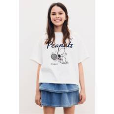T-paidat H&M Painokuvallinen Puuvillainen T-paita - Valkoinen