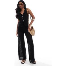 Trouser co ord Pull&Bear Crochet Knitted Trouser Co-Ord - Black