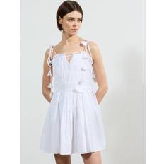 French Connection Cotton Dresses French Connection Ambra Cotton Gathered Mini Dress - White