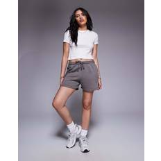 MISSYEMPIRE Exclusive Drawstring Waist Sweat Short - Charcoal