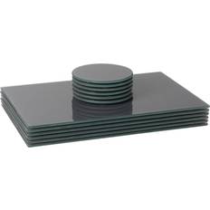 Harbour Housewares Glass Placemats & Coasters 30cm x 20cm Grey Coaster