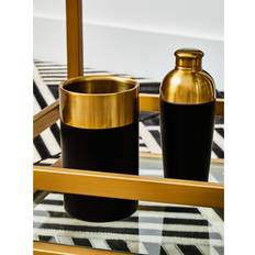 Cocktail Shakers Fairmont Park Aldrin Gold Finish And Black 25cm H x 9cm W x 9cm D Cocktail Shaker