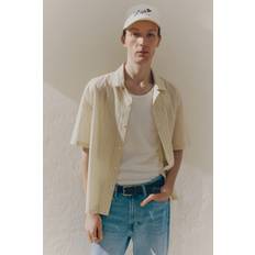 H&M Regular Fit Resortskjorte i Bomull - Gul