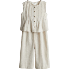 H&M Linen-Blend Set 2-piece - Light Beige (1273239001)