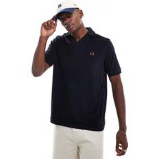 Fred Perry Polo Shirts Fred Perry Open Collar T Shirt - Navy