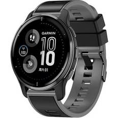 INF Silikone Urrem Til Garmin Venu 2-Serien Sort+Grå