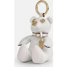 Coach Outlet Collectible Bear Bag Charm In Signature Canvas - White