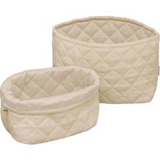 Quilted Storage Basket 2-pack 22x15/24x17 cm Augusta