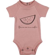 L'ovedbaby Organic Raglan Bodysuit - Mauve Watermelon