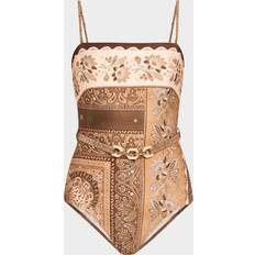Zimmermann Badkläder Zimmermann Bandeau One-Piece Swimsuit - Chocolate