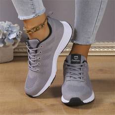 Trainers Temu Women's Breathable Mesh Sneakers - Casual Low Top Lace