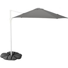 IKEA Parasol Frihängande Med Fot 270 cm Grå/Mörkgrå
