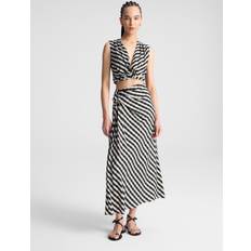 Nylon Skirts A.L.C. Jean Check Midi Skirt - BlackTan