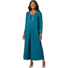 Suits Jessica London Plus Size 2-Piece Stretch Knit Duster Set