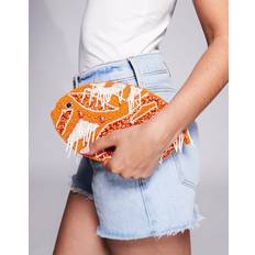 Orange Handbags River Island Beaded Fish Bag - Orange
