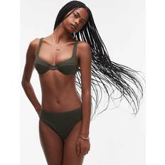 Arket Swimwear Arket Mix & Match Crinkle Bubble Bikini Bottom - Dark Green