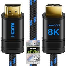 DeleyCON 0.5m 8K HDMI 2.1b-Kabel Kort