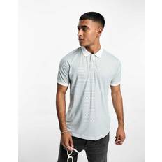 Abercrombie & Fitch Polo Shirts Abercrombie & Fitch Airknit Polo Shirt Green Geometric Print