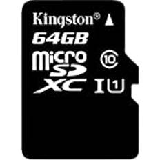 Kingston SDC10G2/64 GB MicroSD Klass 10 Upp Till 45 MB/s Minneskort Med SD-Adapter