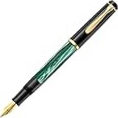 Green Fountain Pens Pelikan Elegance M200 Green Marble Fountain Pen F Tip 1.9 x 14.3 x 1