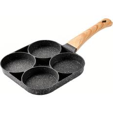 Temu Aluminum 4-Cup Egg Frying Pan 1pc