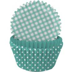 Anniversary House Polka Dot Gingham Muffin Cases Pack of 75 Cupcake Case