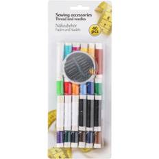 UMKYTOYS 40PC Home Travel Sewing Pieces Accessories Kit with Thread and Needles