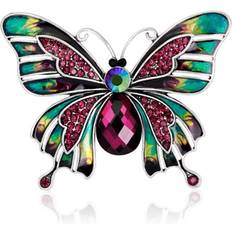 Disney Brooches Disney Makeup Brush Set Hand Painted Enamel - Butterfly Purple