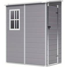 Plastic Sheds Temu Plastic Garden Storage Shed 5x4ft Grey (Building Area )
