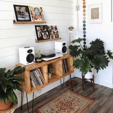 CD & Vinyl Storage 17 Stories 3Sec Vinyl Record Storage 22.0 H x 40.0 W x 14.0 D in Black