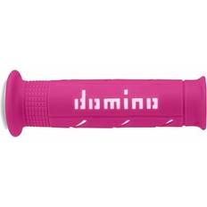 Domino XM2 Super Soft Motorcycle Open Ended Grips - Fuchsia/White