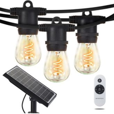 Fairy Lights Brightech Ambience Pro 48 ft Outdoor Solar Led String Lights with Spiral Bulbs - Black Fairy Light