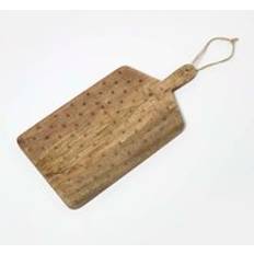 Homescapes Etched Heart Mango Wood Chopping Board